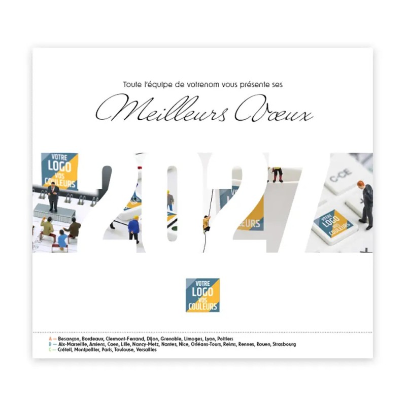 Calendrier chevalet intégral (15x18 cm) personnalisé - Logo intégré Miniature