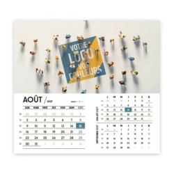 Calendrier chevalet intégral (15x18 cm) personnalisé - Logo intégré Miniature