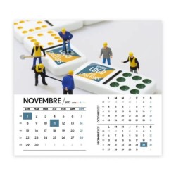 Calendrier chevalet intégral (15x18 cm) personnalisé - Logo intégré Miniature