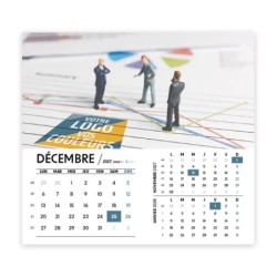 Calendrier chevalet intégral (15x18 cm) personnalisé - Logo intégré Miniature