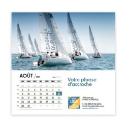Calendrier chevalet carré (15x15 cm) personnalisé - nominatif Au nom du sport