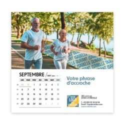 Calendrier chevalet carré (15x15 cm) personnalisé - nominatif Au nom du sport