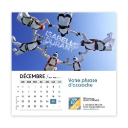 Calendrier chevalet carré (15x15 cm) personnalisé - nominatif Au nom du sport