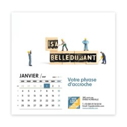 Calendrier chevalet carré (15x15 cm) personnalisé - nominatif Figurine