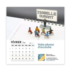 Calendrier chevalet carré (15x15 cm) personnalisé - nominatif Figurine
