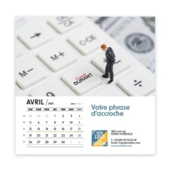 Calendrier chevalet carré (15x15 cm) personnalisé - nominatif Figurine