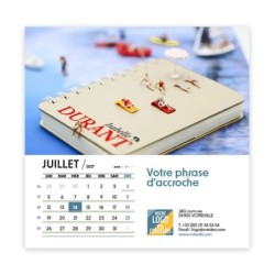 Calendrier chevalet carré (15x15 cm) personnalisé - nominatif Figurine