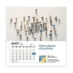 Calendrier chevalet carré (15x15 cm) personnalisé - nominatif Figurine