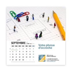 Calendrier chevalet carré (15x15 cm) personnalisé - nominatif Figurine