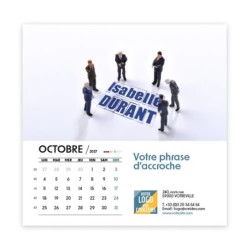 Calendrier chevalet carré (15x15 cm) personnalisé - nominatif Figurine