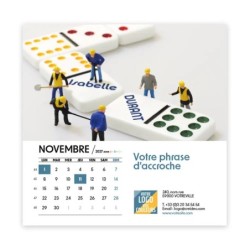 Calendrier chevalet carré (15x15 cm) personnalisé - nominatif Figurine