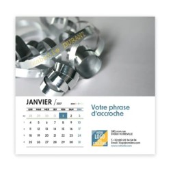 Calendrier chevalet carré (15x15 cm) personnalisé - nominatif Matière