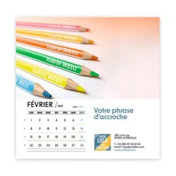 Calendrier chevalet carré (15x15 cm) personnalisé - nominatif Matière
