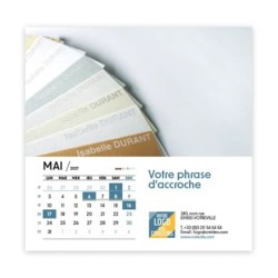 Calendrier chevalet carré (15x15 cm) personnalisé - nominatif Matière