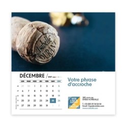 Calendrier chevalet carré (15x15 cm) personnalisé - nominatif Matière