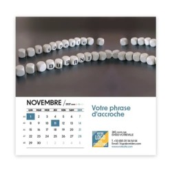 Calendrier chevalet carré (15x15 cm) personnalisé - nominatif Objets
