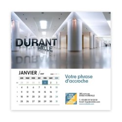 Calendrier chevalet carré (15x15 cm) personnalisé - nominatif Décor