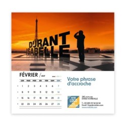 Calendrier chevalet carré (15x15 cm) personnalisé - nominatif Décor