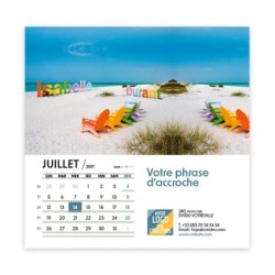 Calendrier chevalet carré (15x15 cm) personnalisé - nominatif Décor