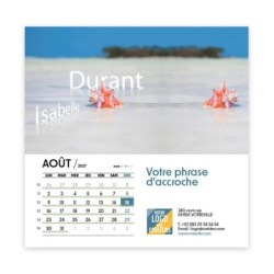 Calendrier chevalet carré (15x15 cm) personnalisé - nominatif Décor