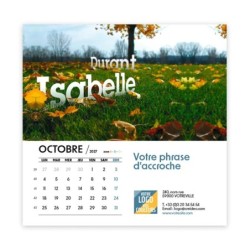 Calendrier chevalet carré (15x15 cm) personnalisé - nominatif Décor