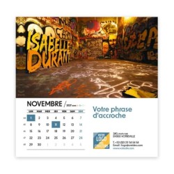 Calendrier chevalet carré (15x15 cm) personnalisé - nominatif Décor