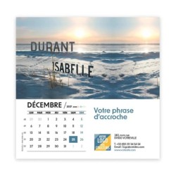 Calendrier chevalet carré (15x15 cm) personnalisé - nominatif Décor