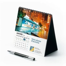 Calendrier chevalet carré (15x15 cm) personnalisé - nominatif Méga