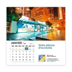 Calendrier chevalet carré (15x15 cm) personnalisé - nominatif Méga