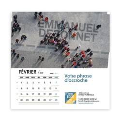 Calendrier chevalet carré (15x15 cm) personnalisé - nominatif Méga