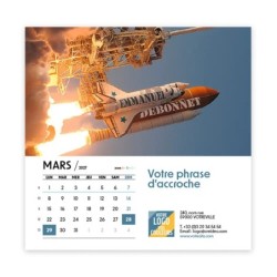 Calendrier chevalet carré (15x15 cm) personnalisé - nominatif Méga