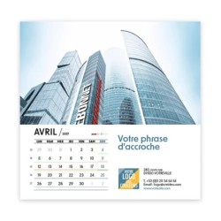 Calendrier chevalet carré (15x15 cm) personnalisé - nominatif Méga