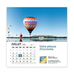 Calendrier chevalet carré (15x15 cm) personnalisé - nominatif Méga