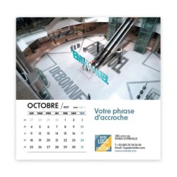 Calendrier chevalet carré (15x15 cm) personnalisé - nominatif Méga