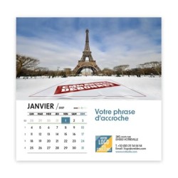 Calendrier chevalet carré (15x15 cm) personnalisé - nominatif Ville