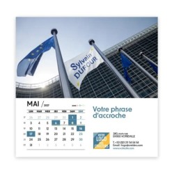 Calendrier chevalet carré (15x15 cm) personnalisé - nominatif Ville