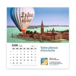Calendrier chevalet carré (15x15 cm) personnalisé - nominatif Ville