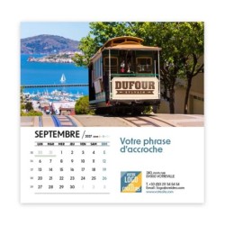 Calendrier chevalet carré (15x15 cm) personnalisé - nominatif Ville