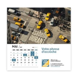 Calendrier chevalet carré (15x15 cm) personnalisé - nominatif Urbain