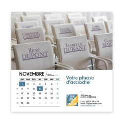 Calendrier chevalet carré (15x15 cm) personnalisé - nominatif Urbain