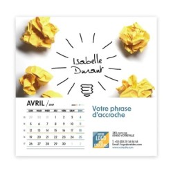 Calendrier chevalet carré (15x15 cm) personnalisé - nominatif Entreprise