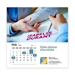 Calendrier chevalet carré (15x15 cm) personnalisé - nominatif Entreprise