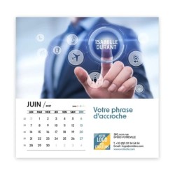 Calendrier chevalet carré (15x15 cm) personnalisé - nominatif Entreprise