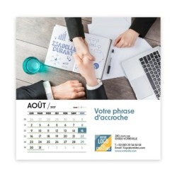 Calendrier chevalet carré (15x15 cm) personnalisé - nominatif Entreprise