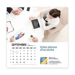 Calendrier chevalet carré (15x15 cm) personnalisé - nominatif Entreprise