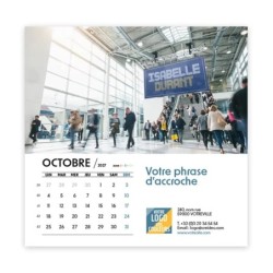 Calendrier chevalet carré (15x15 cm) personnalisé - nominatif Entreprise