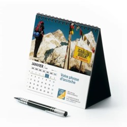 Calendrier chevalet carré (15x15 cm) personnalisé - nominatif Évasion