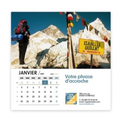 Calendrier chevalet carré (15x15 cm) personnalisé - nominatif Évasion