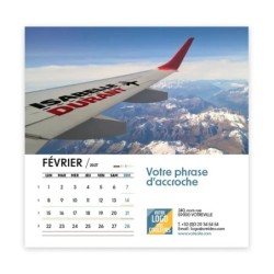 Calendrier chevalet carré (15x15 cm) personnalisé - nominatif Évasion