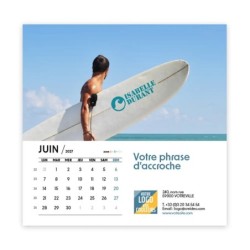 Calendrier chevalet carré (15x15 cm) personnalisé - nominatif Évasion